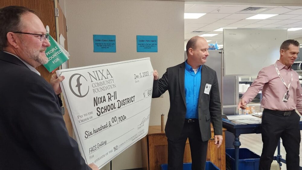 Grant presentation in Nixa Missouri