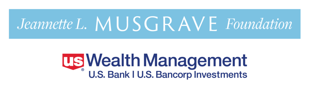 Two logos: Jeannette L. Musgrave Foundation and US Bank Wealth Management