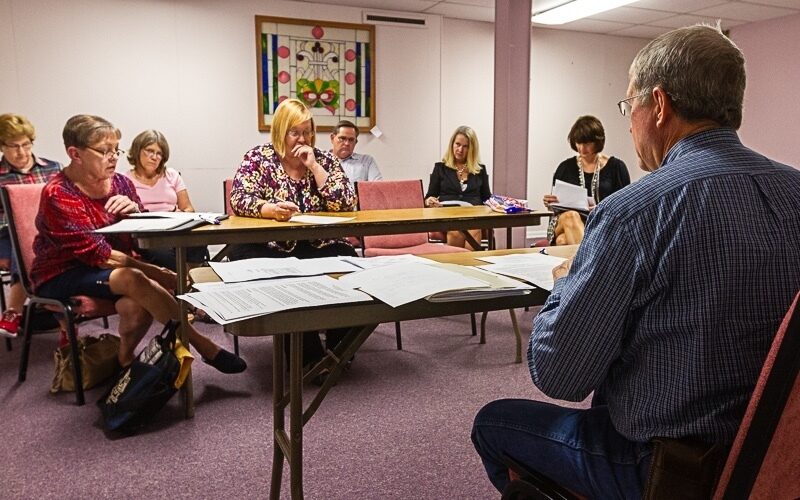 Individuals at a Truman Lake volunteers board meeting