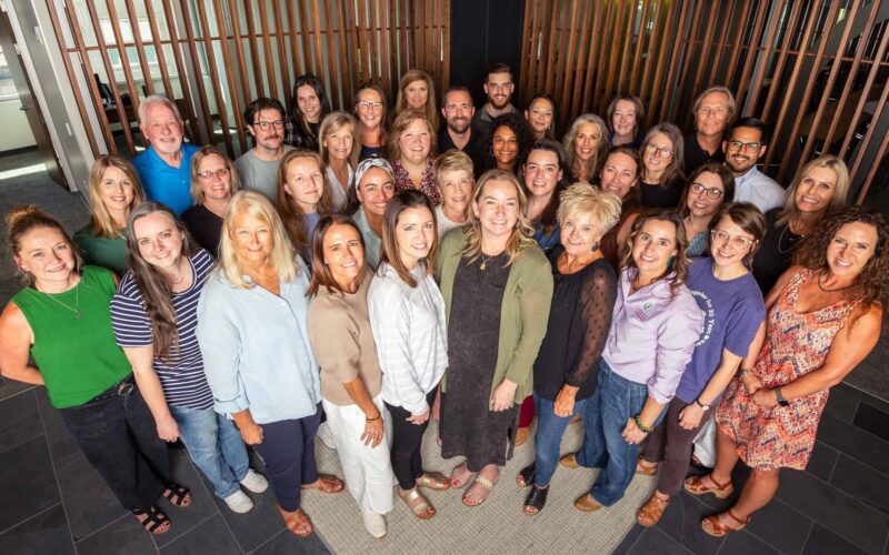 A group of 35 people representing nearly all staff of the Community Foundation of the Ozarks.