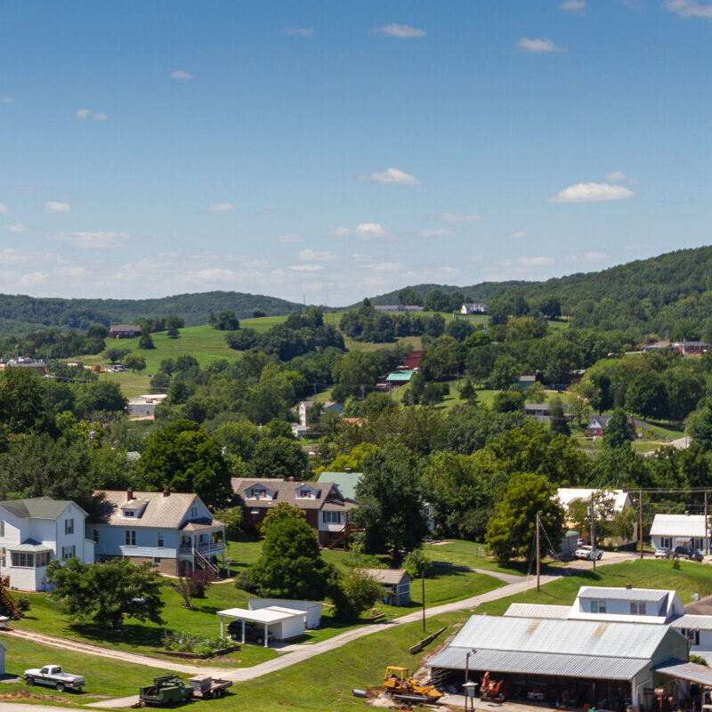 Landscape of Hermann Missouri land and homes